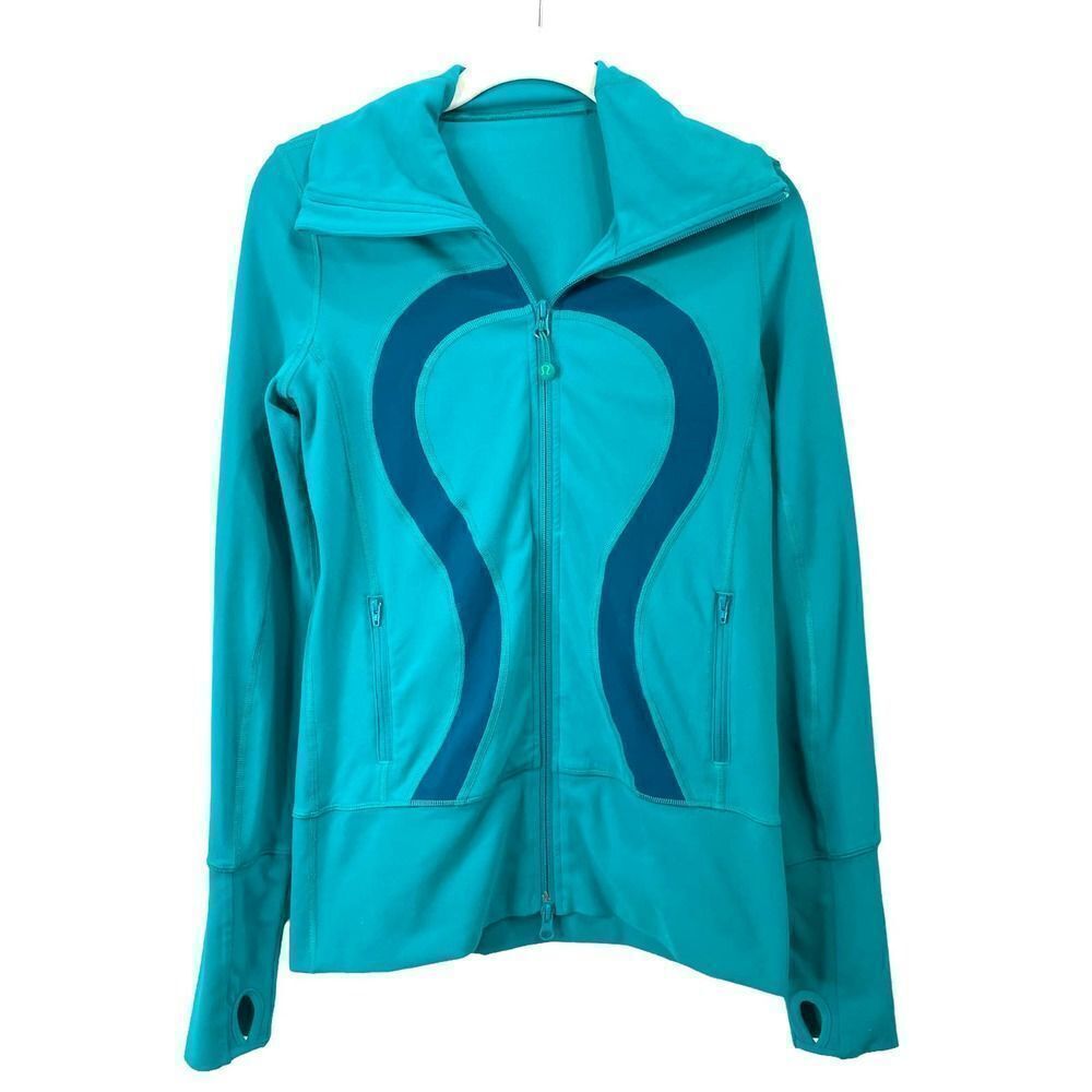 Lululemon InโStride hooded Jacketโ Sz 4โturquoise